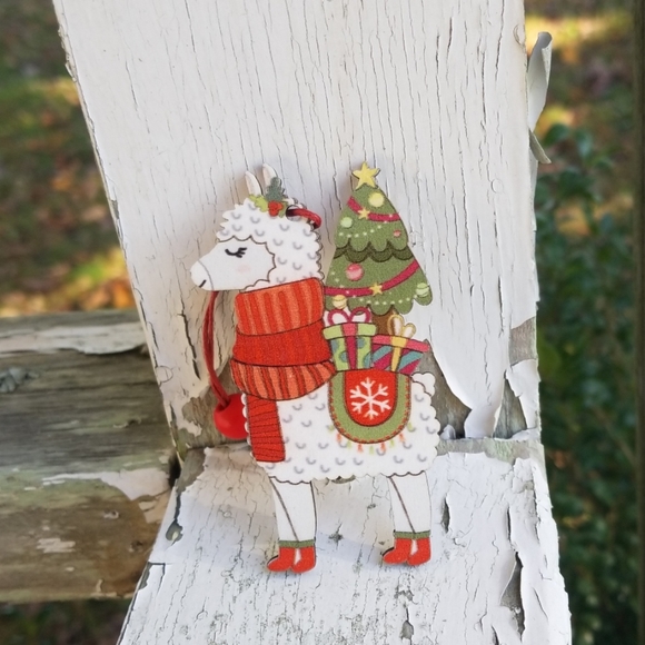 Atelier Sona Other - HP! Last 1! Llama Christmas tree wooden ornament